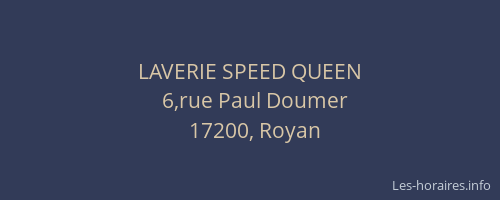 LAVERIE SPEED QUEEN