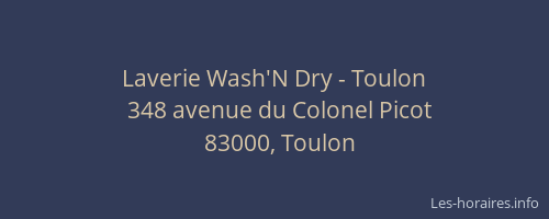 Laverie Wash'N Dry - Toulon
