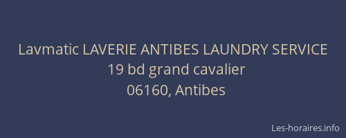 Lavmatic LAVERIE ANTIBES LAUNDRY SERVICE