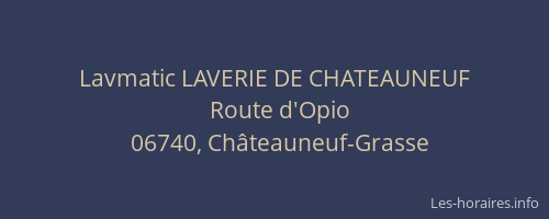 Lavmatic LAVERIE DE CHATEAUNEUF