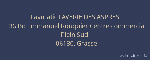 Lavmatic LAVERIE DES ASPRES