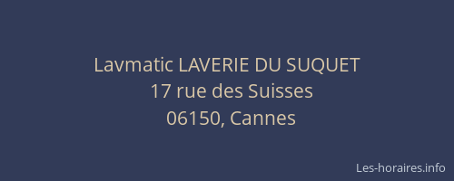 Lavmatic LAVERIE DU SUQUET