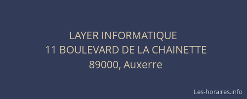 LAYER INFORMATIQUE