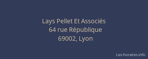Lays Pellet Et Associés