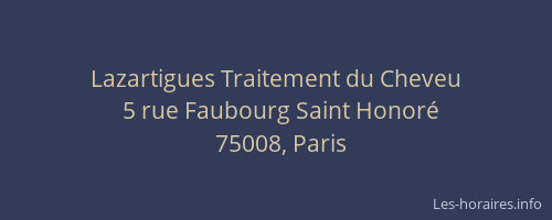 Lazartigues Traitement du Cheveu