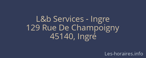 L&b Services - Ingre