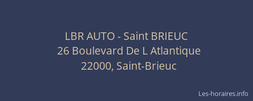 LBR AUTO - Saint BRIEUC