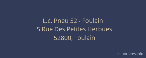 L.c. Pneu 52 - Foulain