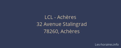 LCL - Achères
