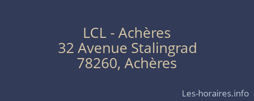LCL - Achères