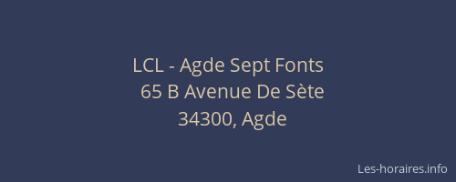 LCL - Agde Sept Fonts