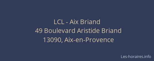 LCL - Aix Briand