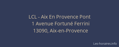 LCL - Aix En Provence Pont