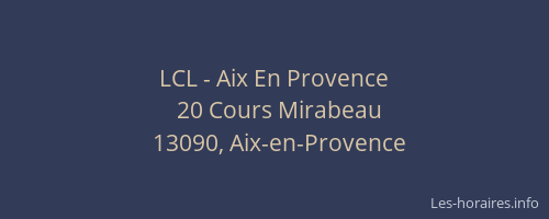 LCL - Aix En Provence