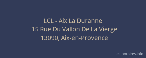 LCL - Aix La Duranne