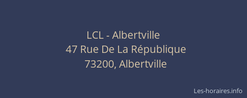 LCL - Albertville