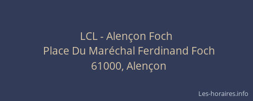 LCL - Alençon Foch
