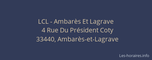LCL - Ambarès Et Lagrave