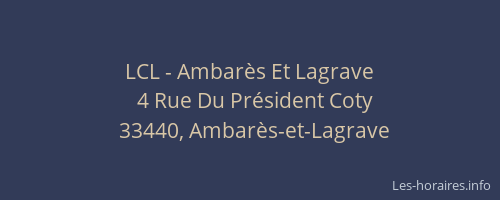LCL - Ambar&egrave;s Et Lagrave