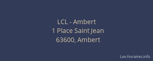 LCL - Ambert