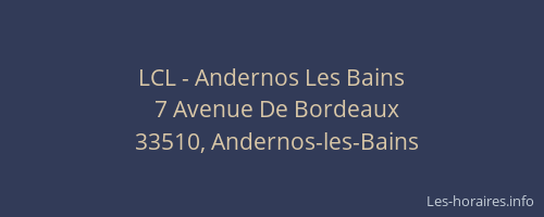 LCL - Andernos Les Bains