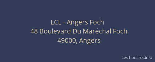 LCL - Angers Foch