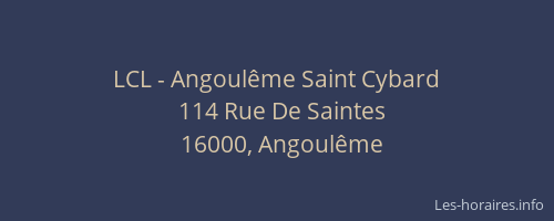 LCL - Angoulême Saint Cybard