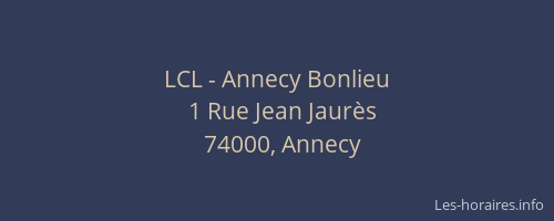 LCL - Annecy Bonlieu