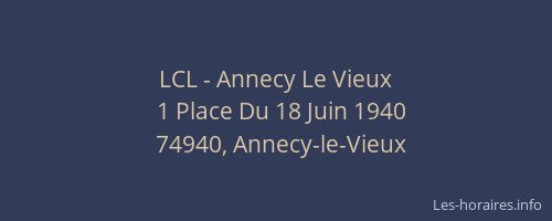 LCL - Annecy Le Vieux