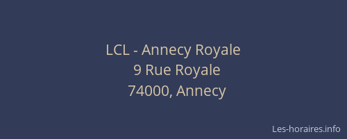 LCL - Annecy Royale