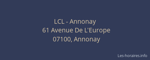 LCL - Annonay