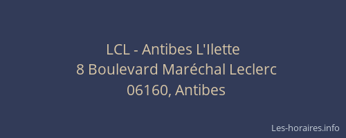 LCL - Antibes L'Ilette