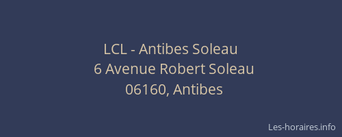LCL - Antibes Soleau