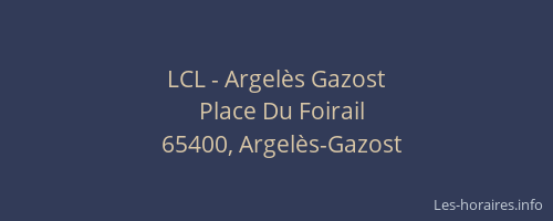 LCL - Argel&egrave;s Gazost