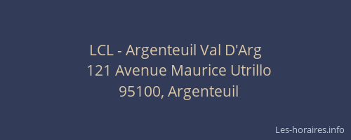 LCL - Argenteuil Val D'Arg