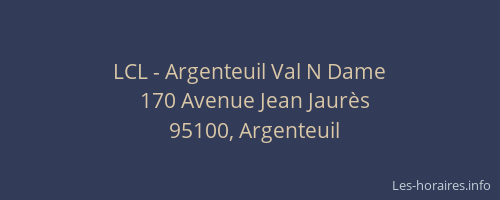 LCL - Argenteuil Val N Dame