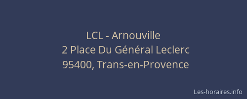 LCL - Arnouville
