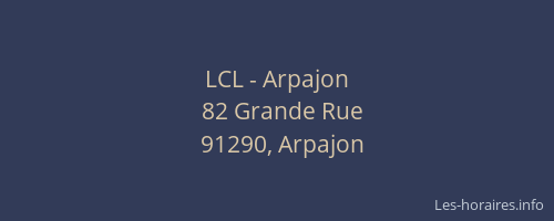 LCL - Arpajon