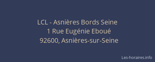 LCL - Asnières Bords Seine