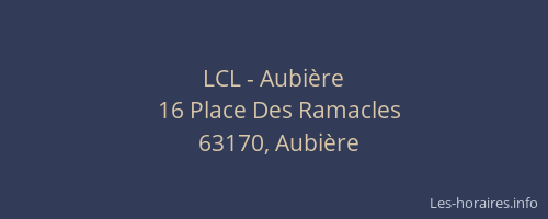 LCL - Aubière