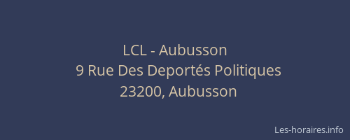 LCL - Aubusson