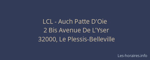 LCL - Auch Patte D'Oie