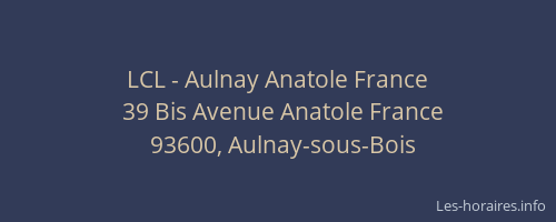 LCL - Aulnay Anatole France