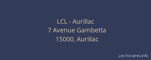 LCL - Aurillac