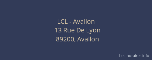 LCL - Avallon