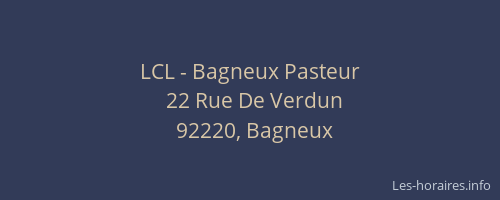 LCL - Bagneux Pasteur