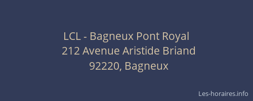 LCL - Bagneux Pont Royal
