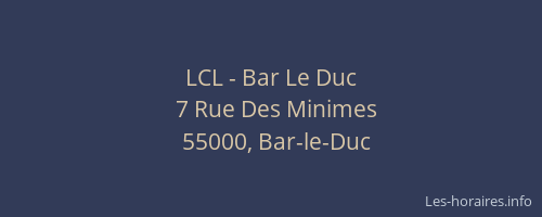 LCL - Bar Le Duc
