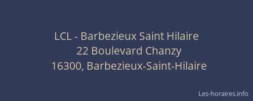 LCL - Barbezieux Saint Hilaire