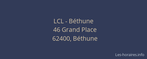 LCL - Béthune